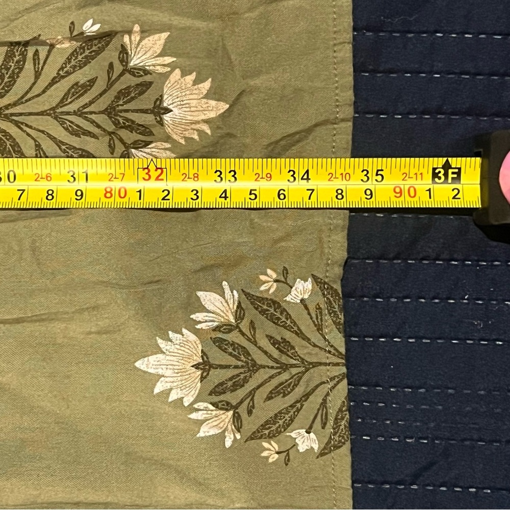 Old Navy Green Floral Print Tiered Dress Women’s Large V-Neck Short Sleeve - Picture 4 of 9
